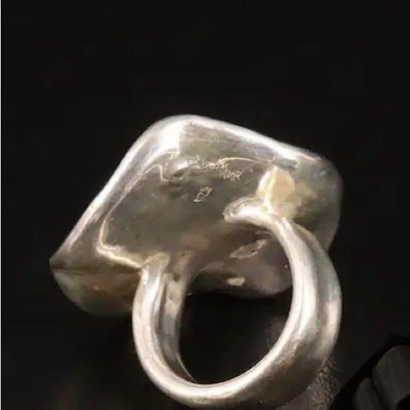 Vintage Bat Ami 925 electro form art deco ring sz 6.75 - Picture 2 of 3